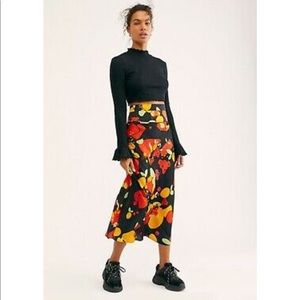Free People MIDI Skirt in Fruity Pop